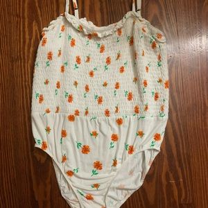 Forever 21 floral bodysuit